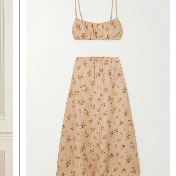 Reformation linen floral set sizer 4 zimmermann style - Picture 5 of 9